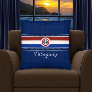 Paraguay Gift | Paraguay Pillow | Paraguay Home Decor | Paraguay Travel Keepsake | Paraguay Souvenir | Paraguay Vacation | Paraguay Memento