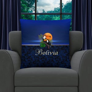 Bolivia Gift | Bolivia Pillow | Bolivia Art | Bolivia Fabric | Bolivia Art Print | Bolivia Print | Bolivia Souvenir | Bolivian Art | Bolivia
