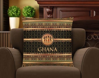Ghana Gift | Ghana Pillow | Ghana Treasures | Ghana Decorations | Ghanaian Art | Ghana Décor | Ghana Print | Ghana Fabric | Ghana Wedding