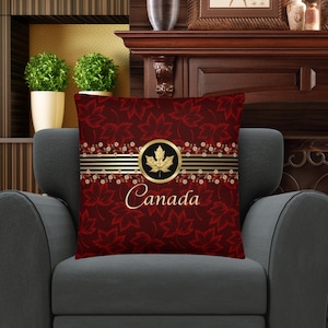 Canada Gifts | Canadian Gift | Canada Home Decor | Canadian Maple Leaf | Canada Pillow | Canadian Souvenirs | Canadian Pride | Canada Travel