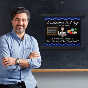 Welcome To My Classroom Sign #5 | Teacher Sign Men | Teacher Sign Science | Teacher Sign For Classroom | Teacher Designs