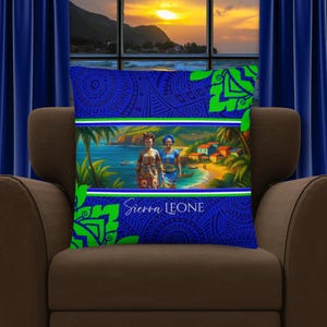 Sierra Leone Gift | Sierra Leone Pillow | Sierra Leone Decor | Sierra Leone Travel Keepsake | Sierra Leone Souvenir | Sierra Leone Vacation