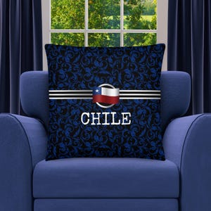 Chile Geschenk | chilenischen Geschenke | chilenische Flagge | Chilekissen | Chilenische Produkte | chilenische Kunst | Flagge von Chile | Chile Stoff | Chile Home Decor