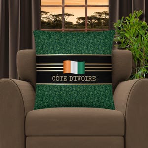 Elfenbeinküste Geschenk | Cote d’Ivoire Kissen | Elfenbeinküste Dekor | Elfenbeinküste Flagge | Elfenbeinküste Souvenir | Elfenbeinküste Reise | Reisen