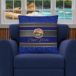 Cape Verde Gift | Cape Verdean Gifts | Cape Verde Pillow | Cape Verde Decor | Cape Verde Vacation | Cape Verde Souvenir | Cabo Verdeans
