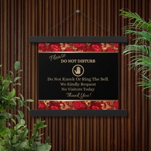 Do Not Disturb Sign #5 | Do Not Knock Sign | Do Not Ring Doorbell Sign | Do Not Knock Or Ring Doorbell Sign | Front Door Sign | Door Hanger