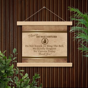 Do Not Disturb Sign #6 | Do Not Knock Sign | Do Not Ring Doorbell Sign | Do Not Knock Or Ring Doorbell Sign | Front Door Sign | Door Hanger