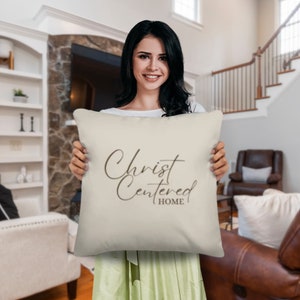 Christ Centered Home Pillow #3 | Christian Gifts for Women | Christian Prints | Christian Room Décor | Christian Verse | Christian Pillow