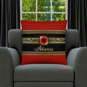 Albania Gifts | Albanian Gifts | Albania Art | Albania Print | Albanian Art | Albanian Decor | Albanian Print | Albania Pillow | Albanian