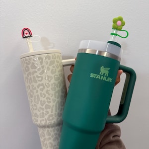 Straw Toppers, Charms, Covers, Iced Coffee Tumbler, Tumbler Topper, 10mm Straws