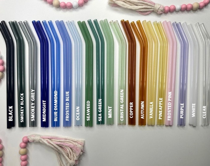 Bent Glass Straws. 2 straws minimum per order