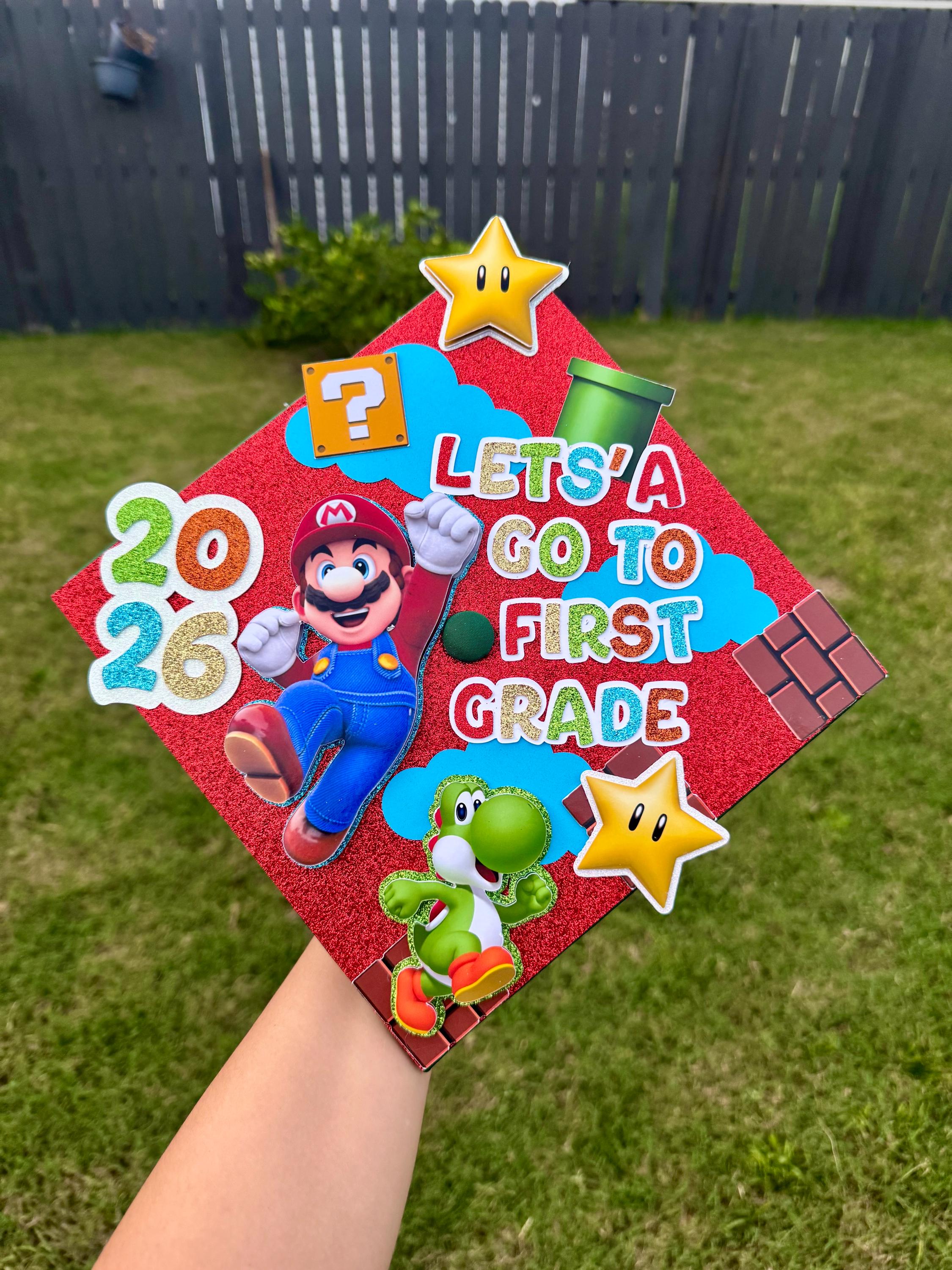 Mario Graduation Topper Super Mario Graduation Cap Topper - Etsy