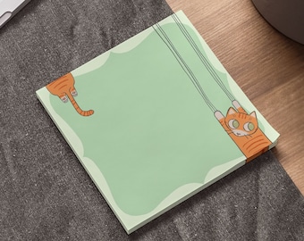 Orange Cat | Sticky Note Pad | Stationary