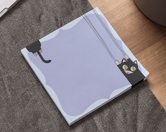 Black Cat | Sticky Note Pad | Stationary