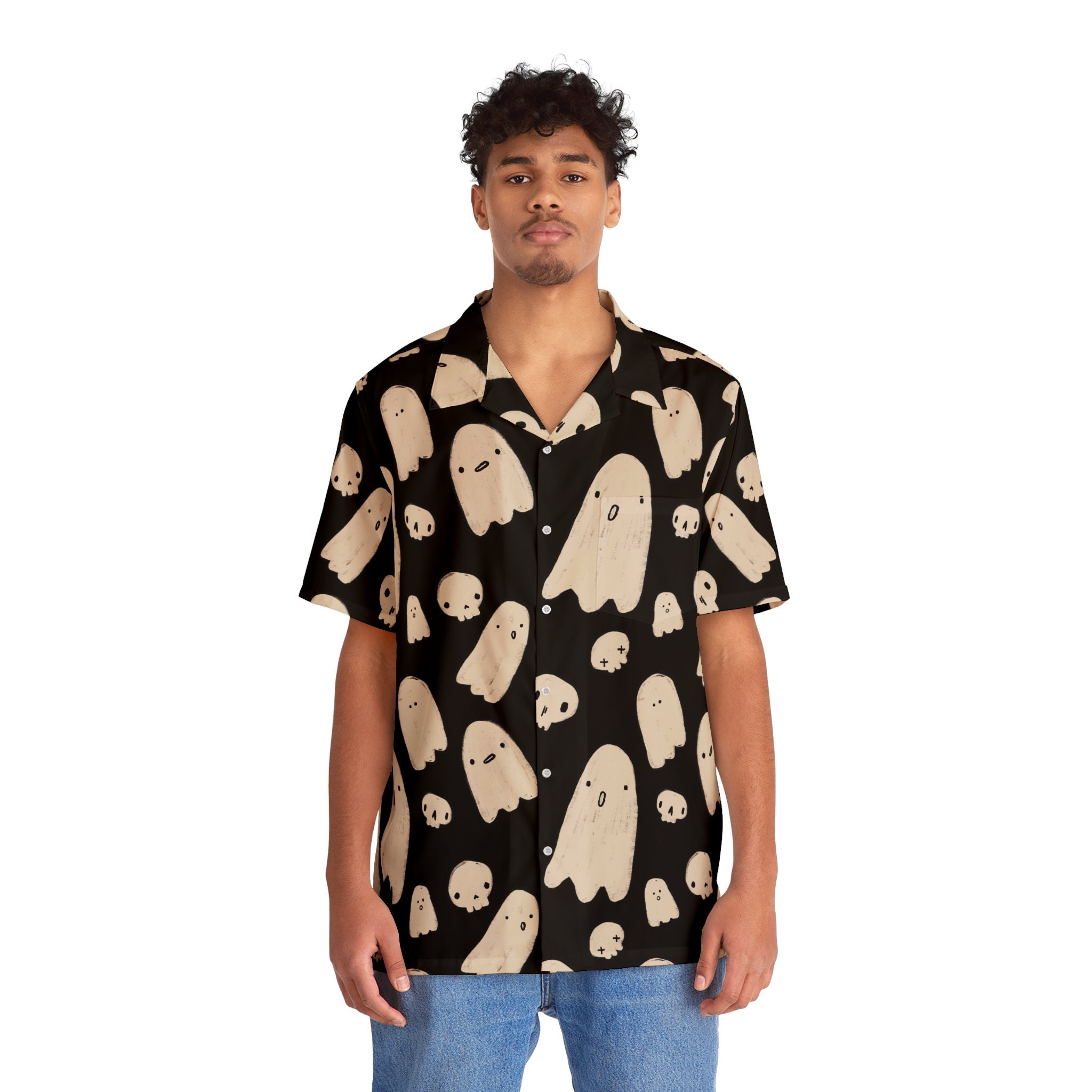 Discover Ghost Hawaiian Shirt, Horror Aloha Shirt