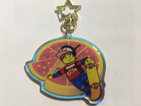 SALE Rainbow acrylic LEGO Island Pepper Roni Keychain Charm