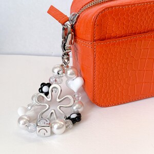 BLACK ROSES__ keychain | bag charm | phone charm | beaded charm
