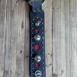 Leather Sleigh Bell Door Hanger - PATRIOT FREEDOM
