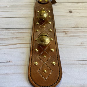 Leather Sleigh Bell Door Hanger - HUDSON