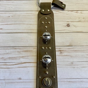 Leather Sleigh Bell Door Hanger - KINGSTON
