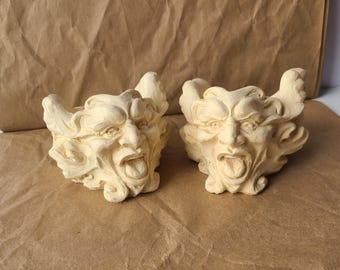 Vintage Gargoyle Candle Votives / Charleston Soap and Candle Co / Resin Candle Decor / Made in the USA