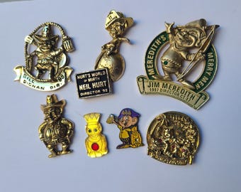 Royal Order of Jesters 3-D Billiken Lapel Pin With Stones (small