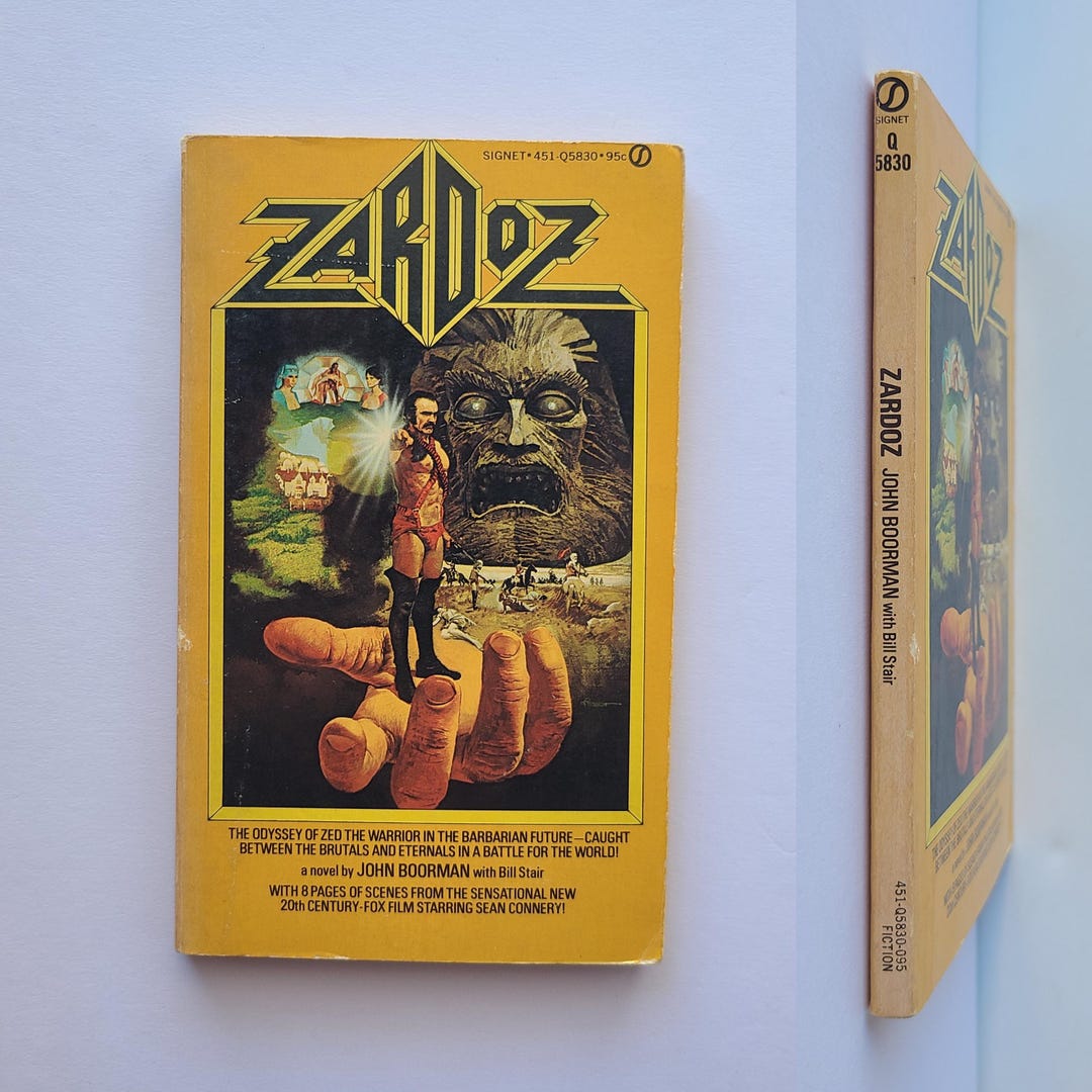 Zed Rips Book Zardoz Novelization: John Boorman Sci-fi Book, Zed Warrior Future ...