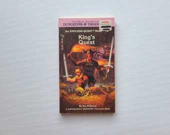 D&D King's Quest by Tom McGowen / An Endless Quest Book / Pick a Path Adventure / TSR Book / The Game Wizards / Dungeons and Dragons Book