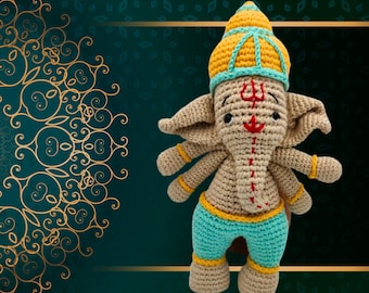 Ganesha (Physical Item) | Amigurumi Art | Heartfelt handmade gifts | Indian Mythology | God of Auspicious Starts | Obstacle Remover