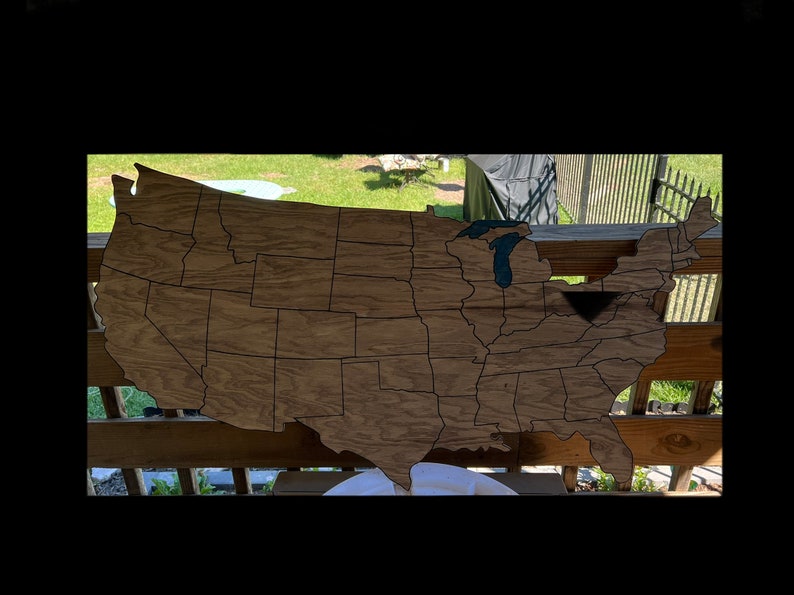 Wooden United States Map - Etsy
