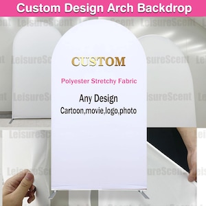 Custom Arch Backdrop Cover Stretchy Fabric Stand Baby Bridal Shower Birthday Party Personalized Arched Chiara Wall Panels Photo Background