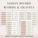 Dusty Rose Spring Vision Board Words, Printable Vision Board Kit ...