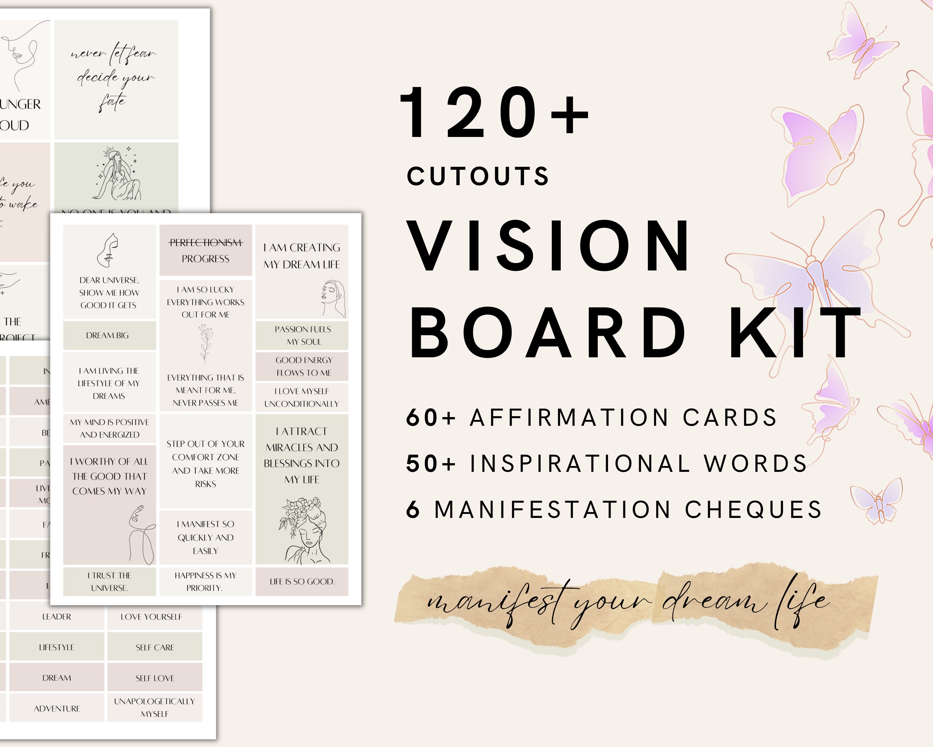 Vision Board Kit Printable Vision Board Printable - Etsy Canada