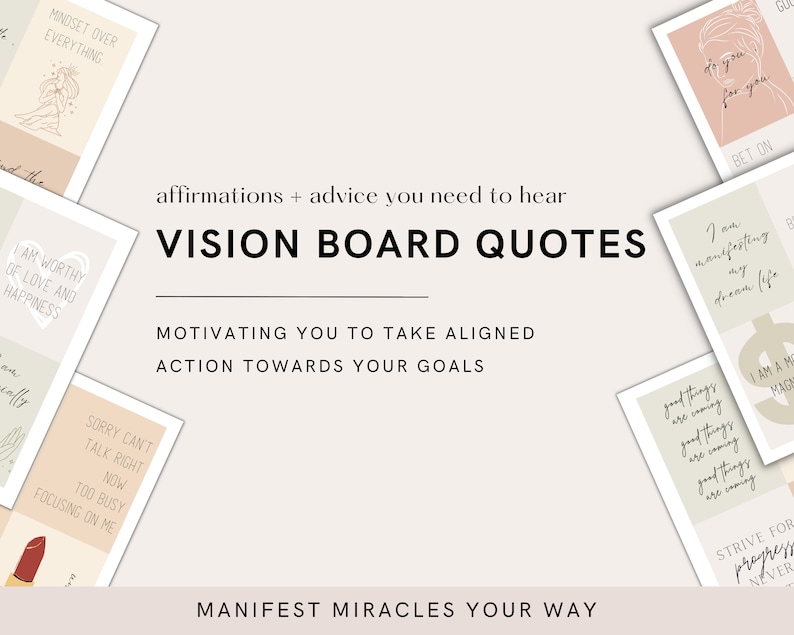 Vision Board Kit Printable Vision Board Printable - Etsy