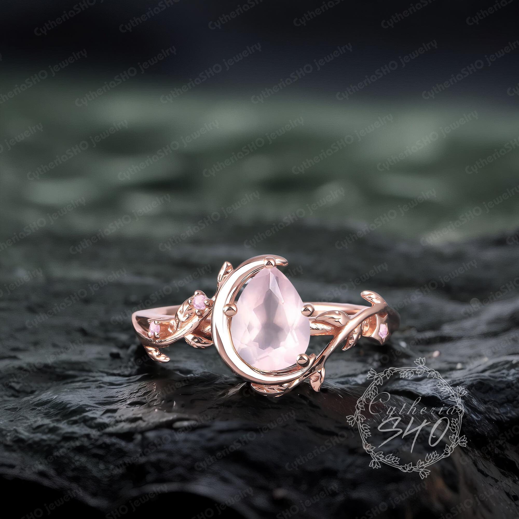 Rose Quartz 10k Gold