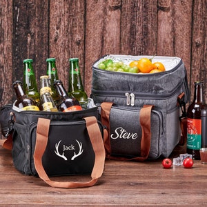 Embroidery Custom Groomsman Cooler Bag,Personalized Groomsman Gift For Men,Beer Cooler, Best Man Gift,Anniversary Gift, Christmas Day Gift