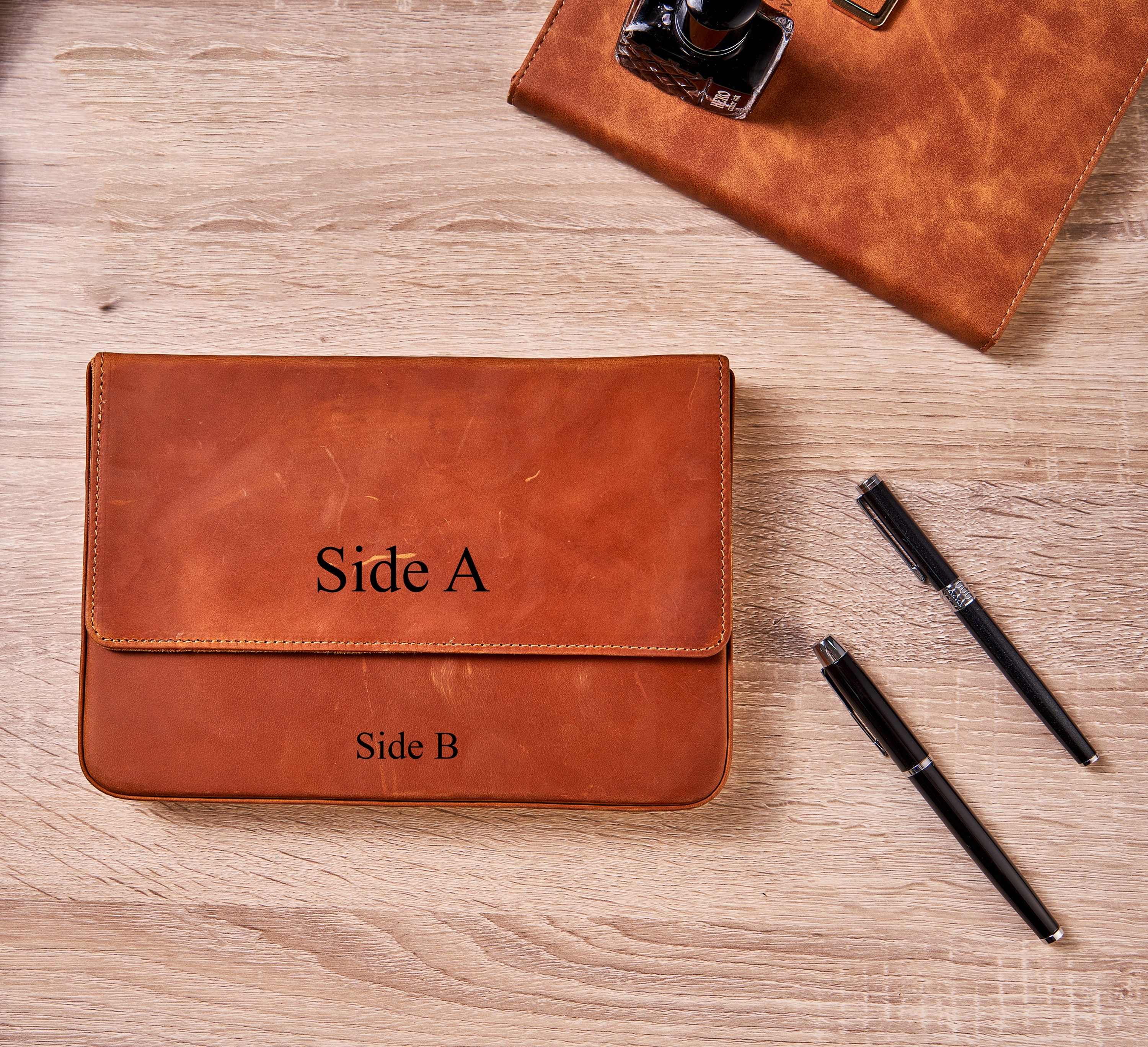 Personalized Leather Pen Case, 3/6/12 Slots Pen Holder, Travel Pen Case, Pen Display Box, Pen Storage Organizer, Gift for Him, Fathers Day