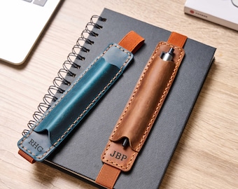 Personalisierter Stifthalter, verstellbarer Lederband-Stifthüllenhalter für Notebook, Stiftetui für Journal, Bleistifthüllenbeutel, Stifttasche