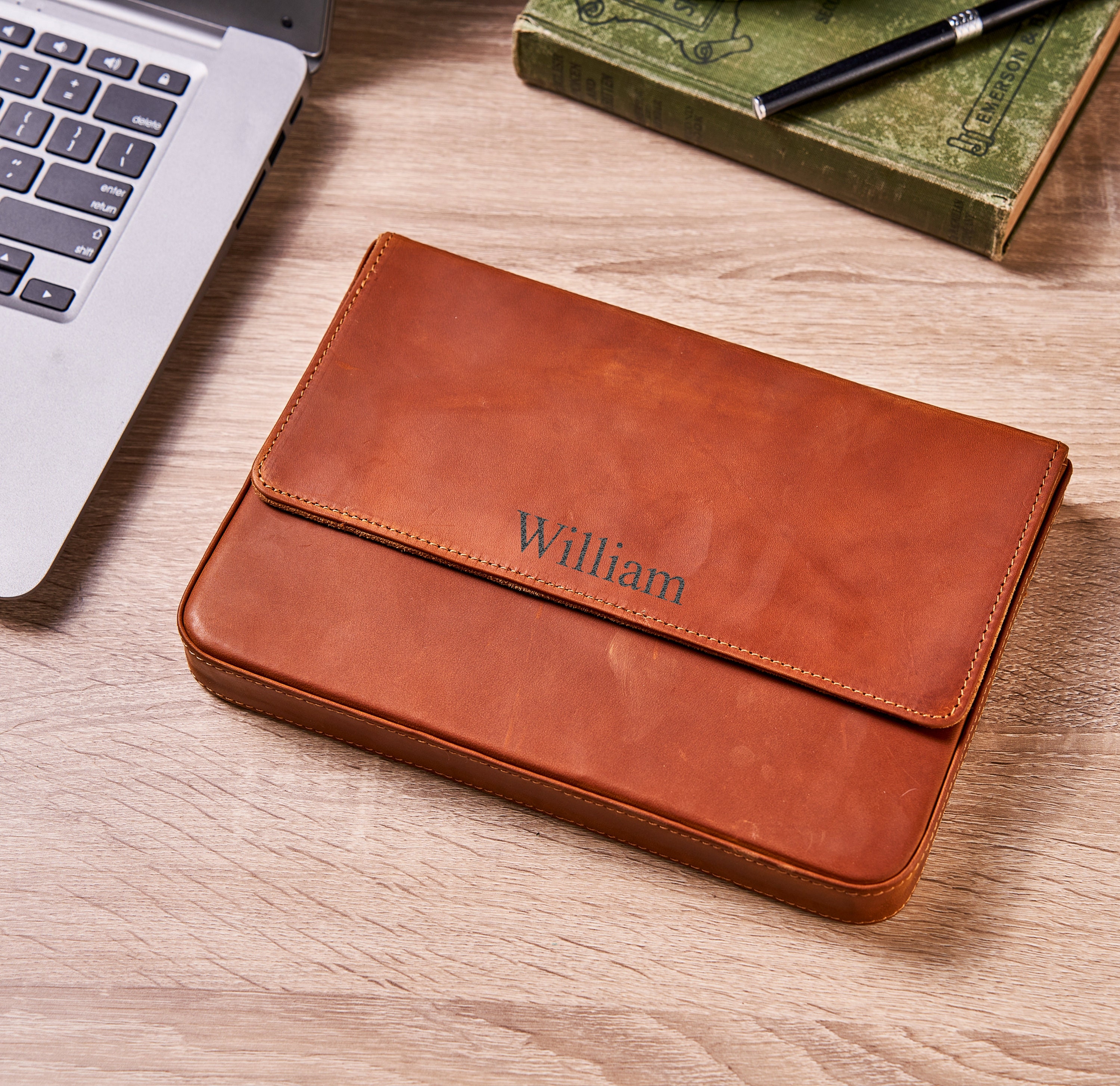 Personalized Leather Pen Case, 3/6/12 Slots Pen Holder, Travel Pen Case, Pen Display Box, Pen Storage Organizer, Gift for Him, Fathers Day