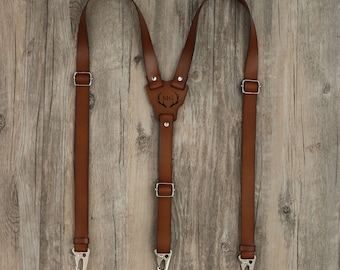 Brown/Coffee Suspenders Leather Suspenders Personalized Men’s Leather Suspenders Groomsmen Suspenders Wedding Gift Best Man Gift