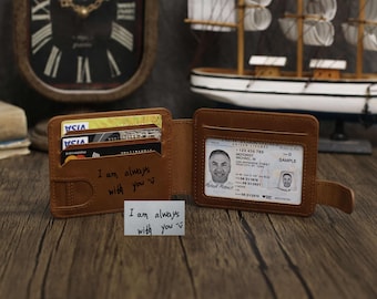 Portefeuille en cuir personnalisé pour homme, pince à billets, cadeaux pour homme, cadeaux d'anniversaire pour papa, pince à billets, cadeau de mari, portefeuille pour homme RFID