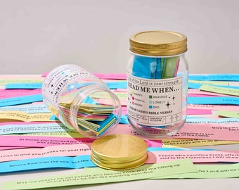 Mom Read Me When Jar, Bible Verse, Birthday, Christian gift for her/ him, Color Coded Bible Verses,Read Me When, encouragement