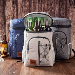 Sac cadeau personnalisé pour garçons d'honneur, sac à dos isotherme isotherme, sac isotherme pour bière, cadeau pour homme, sac à dos isotherme, cadeau de fête des pères pour lui