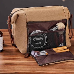 Personalisierte Dopp-Tasche für Männer, Kulturbeutel-Organizer, mehrere Fächer, große Kulturtasche für Männer, Geschenk zum Weihnachtstag
