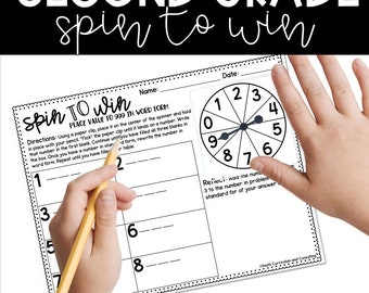 2nd Grade Math Centers: Spin to Win Activity - Full Year