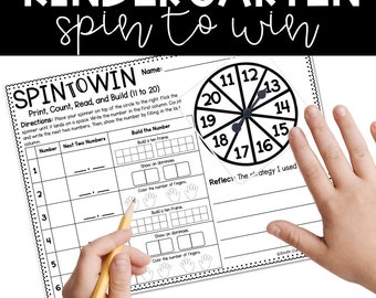 Kindergarten Spin to Win Math Centers: Full Year Activity