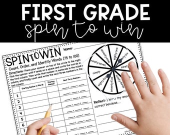 1st Grade Spin to Win Math Centers: Full Year Activity