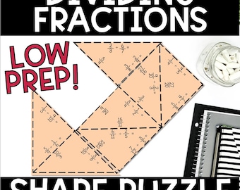 Dividing Fractions Puzzle – Fraction Division Shape Activity Tarsia
