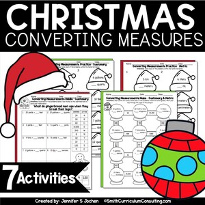 Christmas Math: Converting Measurements Practice (4th-5th Grade Printable)