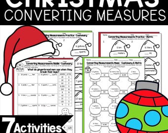 Christmas Math: Converting Measurements Practice (4th-5th Grade Printable)